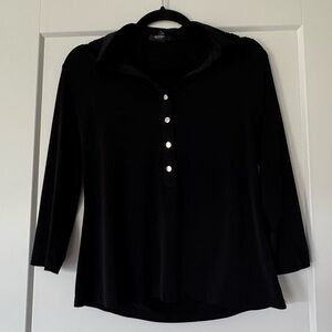 Alfani Black 1/2 Button-Down Women's Shirt Size SP